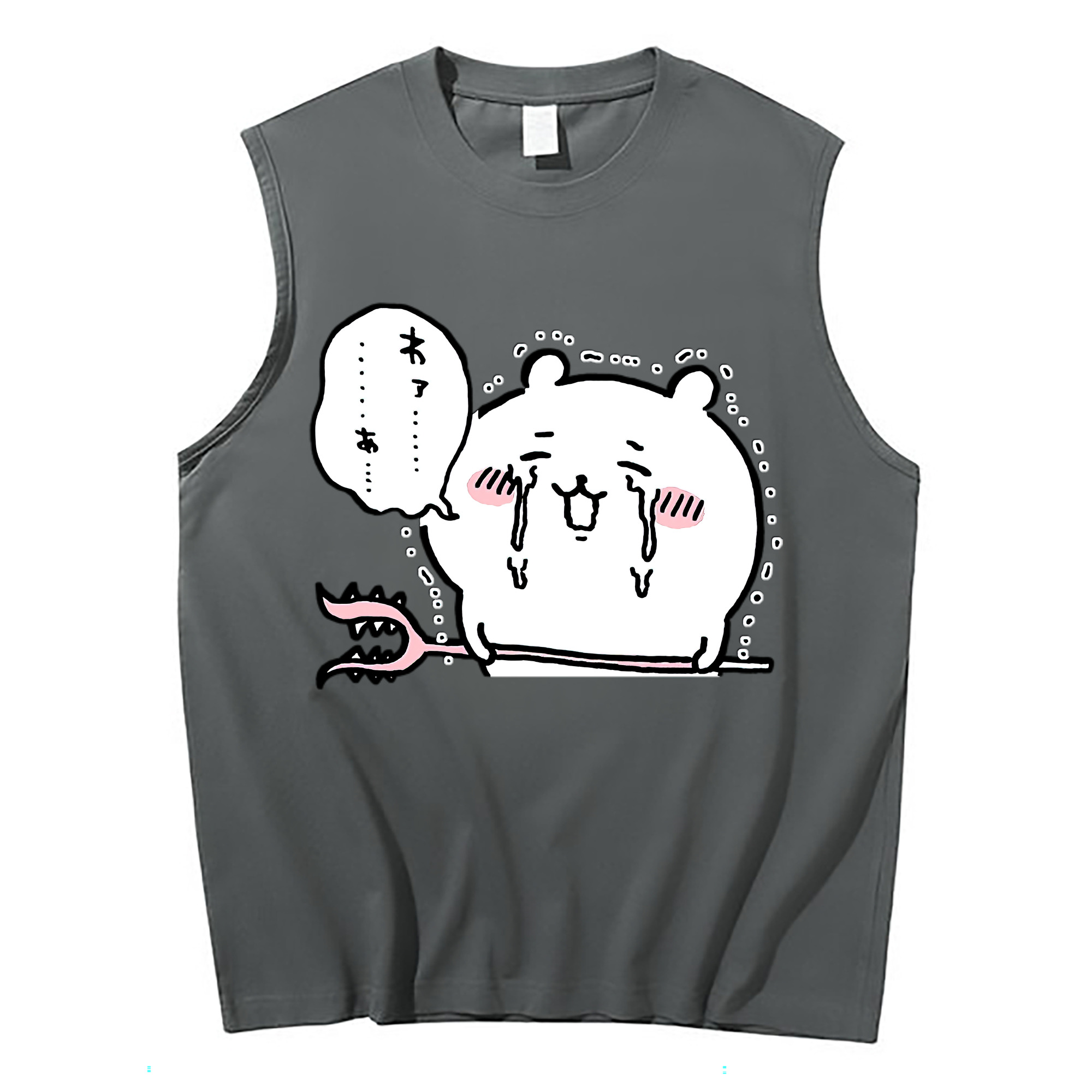 （画像用） ちいかわ ちいかわ Chii-kawa chiikawa コットン100％タンクトップ（フロントプリント）
